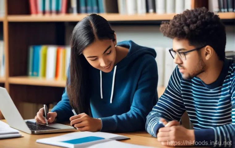 식품 관련 국가시험 팁과 요령 - **Prompt:** A young person, around 17 years old, with a determined expression, sitting at a clean, o...